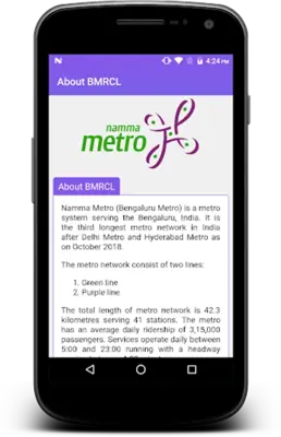 Bangalore Metro android App screenshot 6